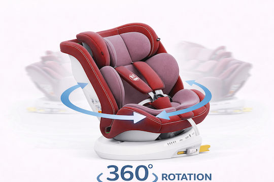 Buf Boof Twt Plus Deluxe Детско Столче за Кола i-Размер с Isofix Red 0-36 кг