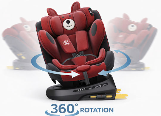 Buf Boof TWT Plus Deluxe Bear Baby Car Seat i-Size with Isofix Red
