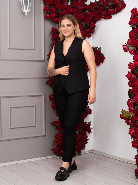 Women's Fabric Trousers Black