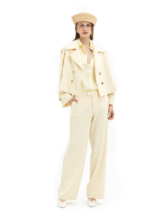 Women's Chino Trousers in Straight Leg Yellow