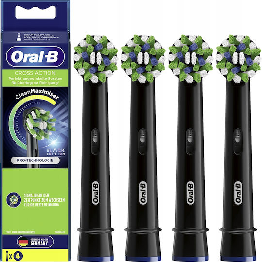 Oral-B Cross Black Capete de schimb pentru Periuța de dinți electrică 4buc
