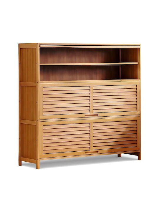 Schuhschrank aus Bambus 110x32x106cm