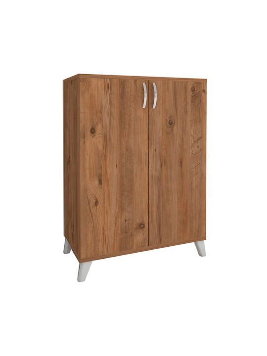 Ξύλινη Παπουτσοθήκη Lilly με 4 Ράφια Pine Oak Μ72xΠ32.5xΥ88cm