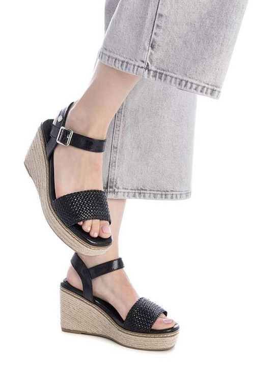 Platforme Dama Tip Espadrile Negre