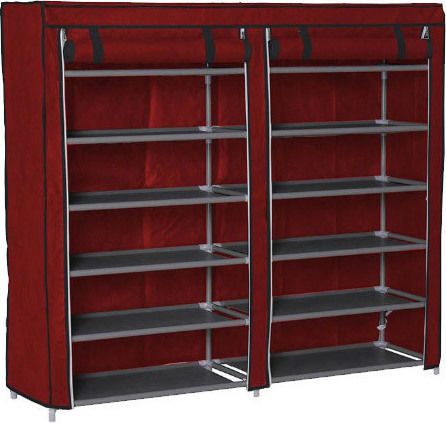 Υφασμάτινη με 12 Ράφια Κόκκινη 115x29x109cm HOP1000975-2 Υφασμάτινη με 12 Ράφια Κόκκινη 115x29x109cm HOP1000975-2