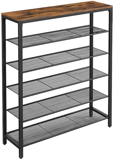 Μεταλλική με 5 Ράφια Μαύρη 100x30x110cm LBS016B01 Μεταλλική με 5 Ράφια Μαύρη 100x30x110cm LBS016B01