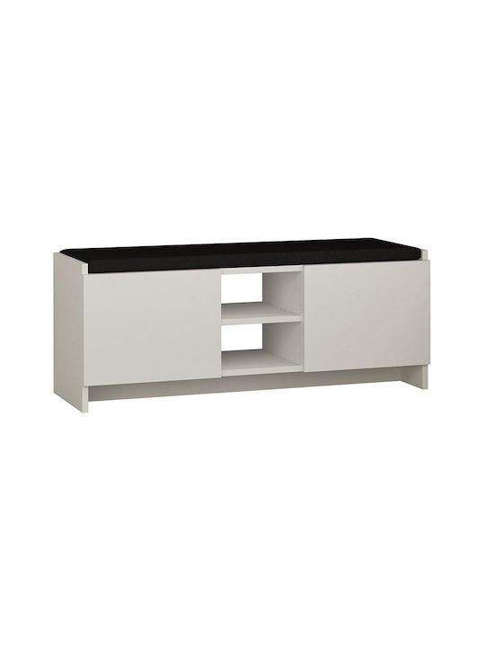 Zulla Wooden Shoe Organizer with 6 Shelves White 110x37x43cm