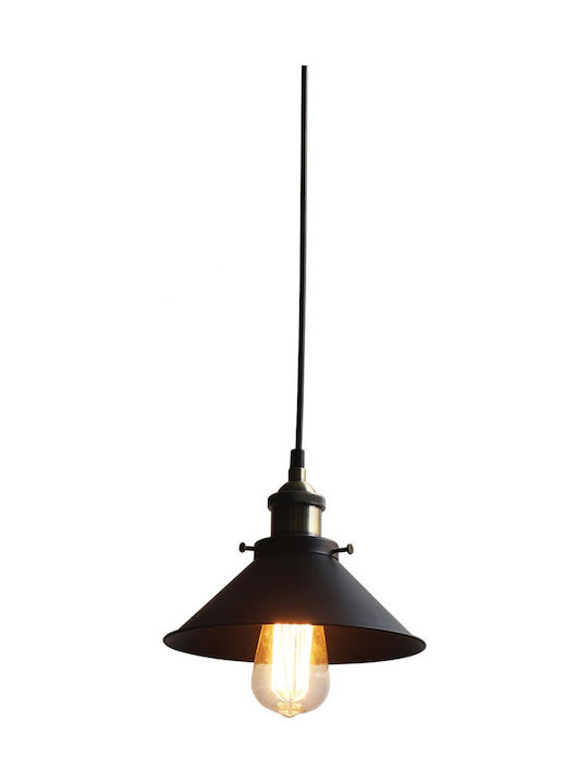 Home Lighting Dakar Hängelampe Schwarz mit Fassung E27 21x21x110cm.