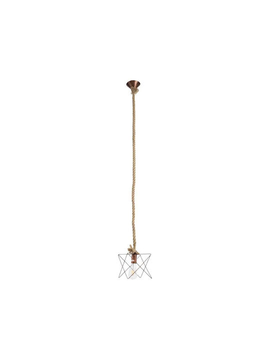 GloboStar Kazemi Pendant Light Orange with Socket E27 18cm
