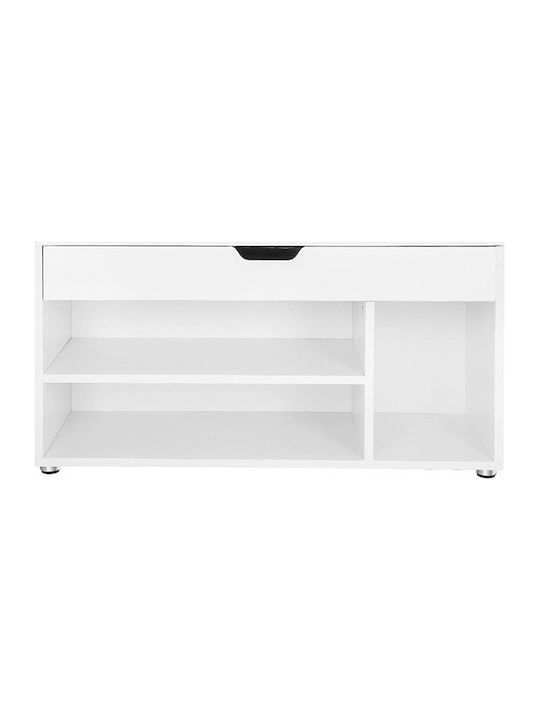 Ξύλινη Παπουτσοθήκη με 1 Ράφι 80x30x44cm
