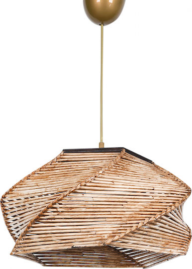 HomeMarkt Verstellbare Deckenleuchte Braune Boho mit Lampenbirnensockel E27 36x36x65cm