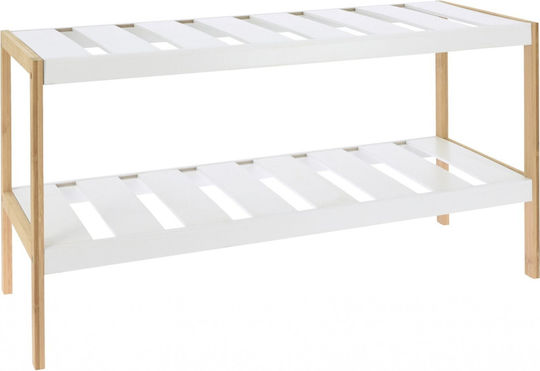 Organizatoare Pantofi Din Lemn Masiv Cu 2 Rafturi Albe 70x26x36cm CP8501000 Organizatoare Pantofi Din Lemn Masiv Cu 2 Rafturi Albe 70x26x36cm CP8501000