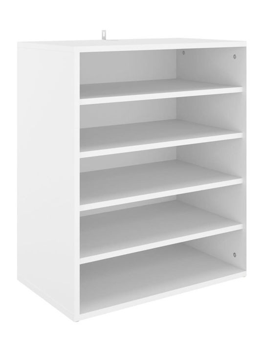 Holz Schuhschrank mit 5 Regalen White L60xW35xH70cm