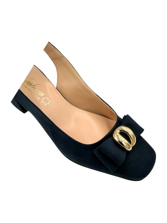 Suede Heels with Medium Heel Blue