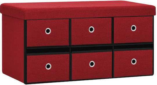 Υφασμάτινη με 6 Ράφια Μπορντό 76x38x38cm 338816 Υφασμάτινη με 6 Ράφια Μπορντό 76x38x38cm 338816