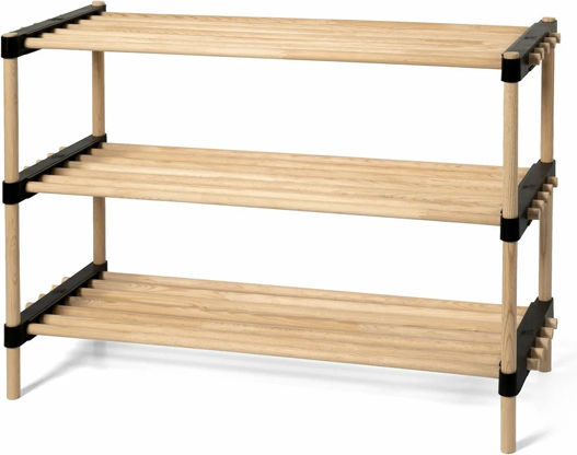 Ξύλινη με 3 Ράφια Μπεζ 76x28x52cm 06510584 Ξύλινη με 3 Ράφια Μπεζ 76x28x52cm 06510584