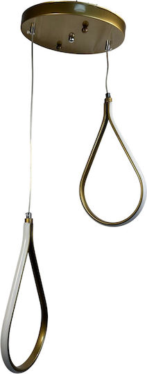 Epiplo-Fos Pendant Light Gold 25x25x80cm Epiplo-Fos Pendant Light Gold 25x25x80cm