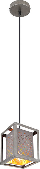 Globo Lighting Thomas Κρεμαστό Φωτιστικό Γκρι 17x17x120εκ. Globo Lighting Thomas Κρεμαστό Φωτιστικό Γκρι 17x17x120εκ.