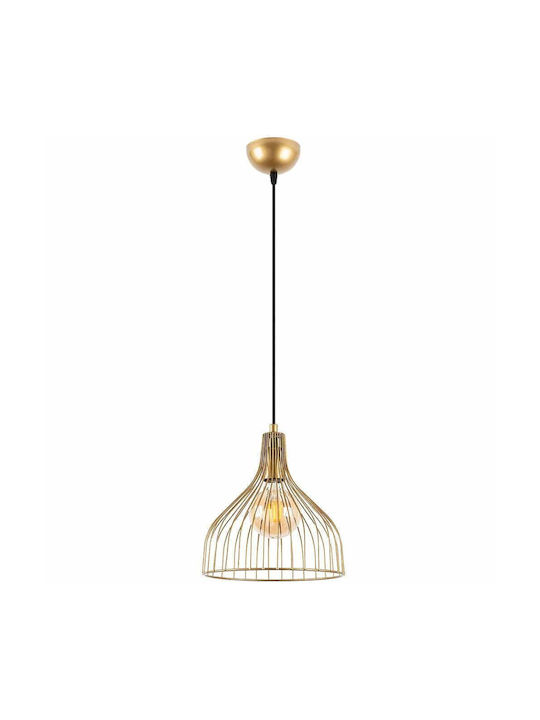 Opviq Cafu Pendant Light Yellow with Socket E27 25x25x123cm