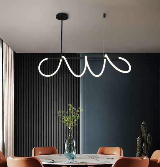 Atman Lyon LED Κρεμαστό Φωτιστικό Μαύρο 115x70εκ.