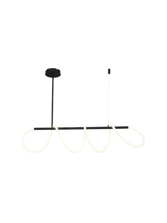 Atman Lyon Hängelampe Schwarz Schiene 115x70cm.