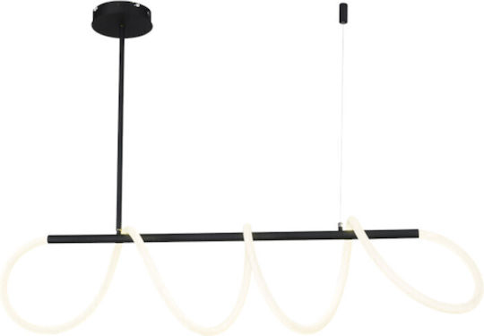 Atman Lyon Hängelampe Schwarz Schiene 115x70cm.