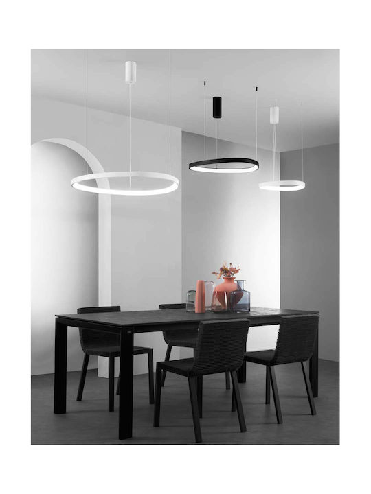 Fan Europe Led-Klapton-S45 Hängelampe Schwarz 45x45x150cm.
