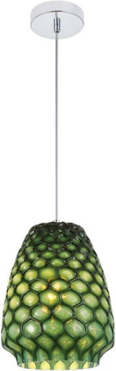 Viokef Felicia Ceiling Light Green with E27 Socket 225x225cm