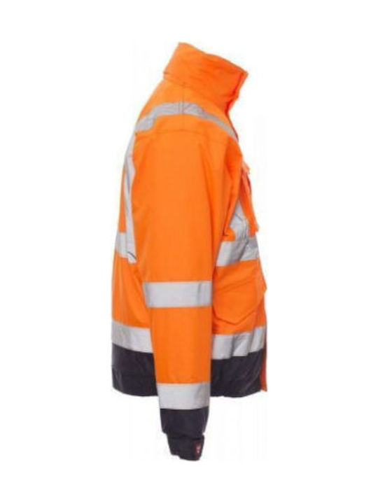 Payper Paddock Arbeitsjacke Reflektierend mit Kapuze Orange