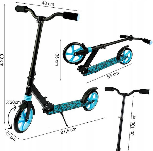 Kinderroller Klappbar 2-Rad für 5+ Jahre Grau Zola