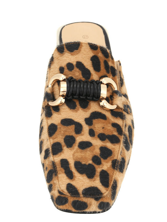 Flat Mules in Brown Colour