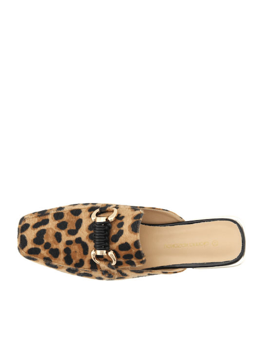 Flat Mules in Brown Colour