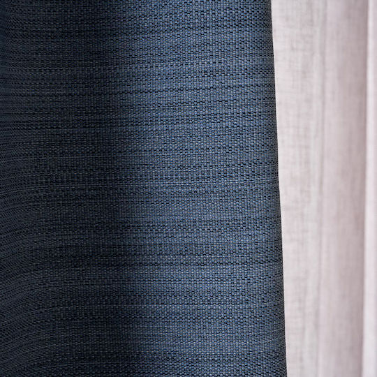 Gofis Home Κουρτίνα με Τρέσα Gofis Jean Blue 130x270εκ.
