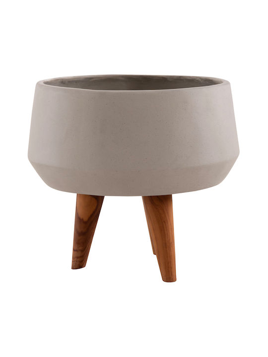 HomeMarkt Quan Concrete Flower Pot Gray 40x40x50cm