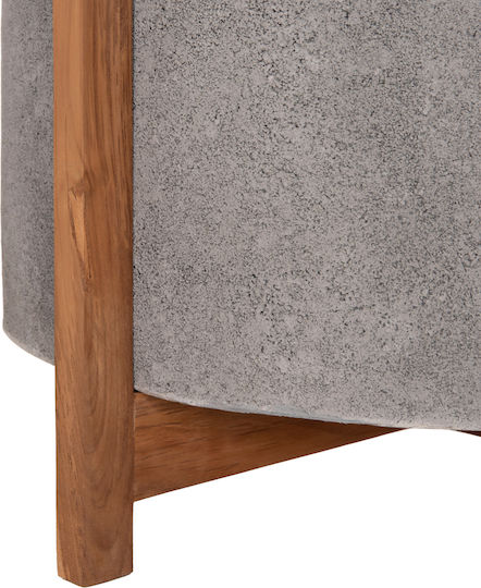 HomeMarkt Hoff Γλάστρα Τσιμεντένια Γκρι-teak 50x50x35εκ.