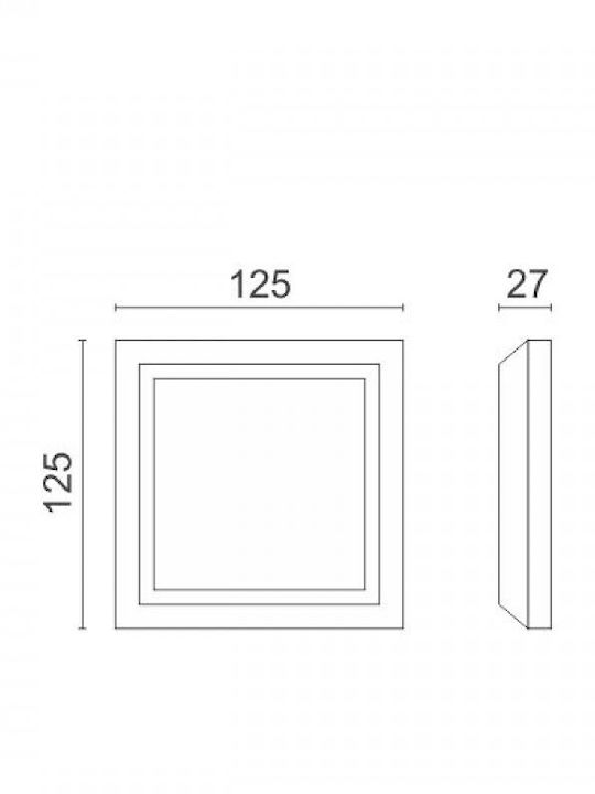 Spot Light Στεγανή Πλαφονιέρα LED 3.8W Spot Light Στεγανή Πλαφονιέρα LED 3.8W