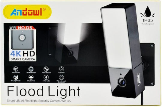 Andowl NO.D5 IP Cameră de Supraveghere Wi-Fi 4K Rezistentă la apă cu Comunicare Bidirecțională și Lentilă 3.6mm