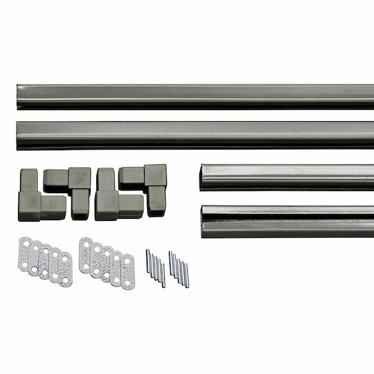 Kit Cadru C-channel Panouri – 240 × 120 Cm Gri 33458