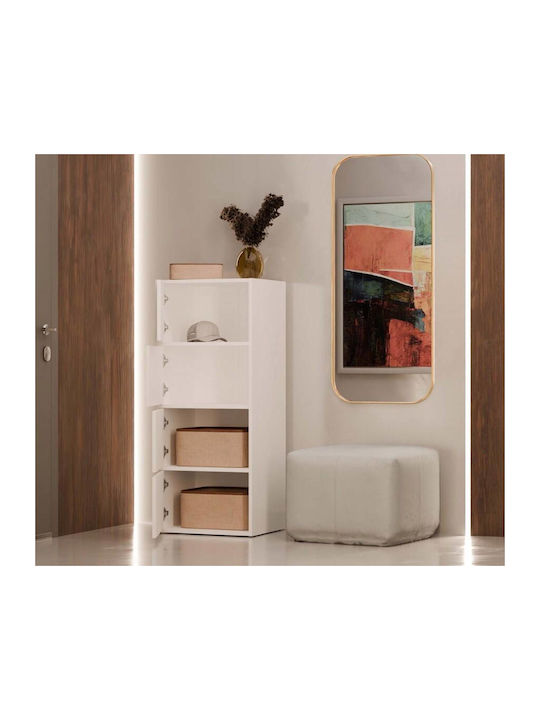 Büroaufbewahrungsschublade Alma Holz Weiß 50x40x119cm