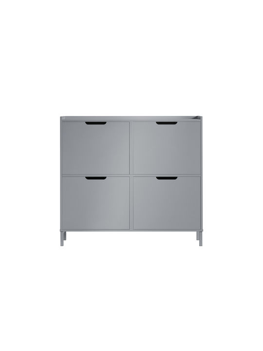 Metall Schuhschrank 100x19x91cm