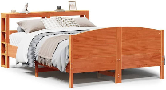 King Size Bed for Mattress 190x190cm Brown Velvet