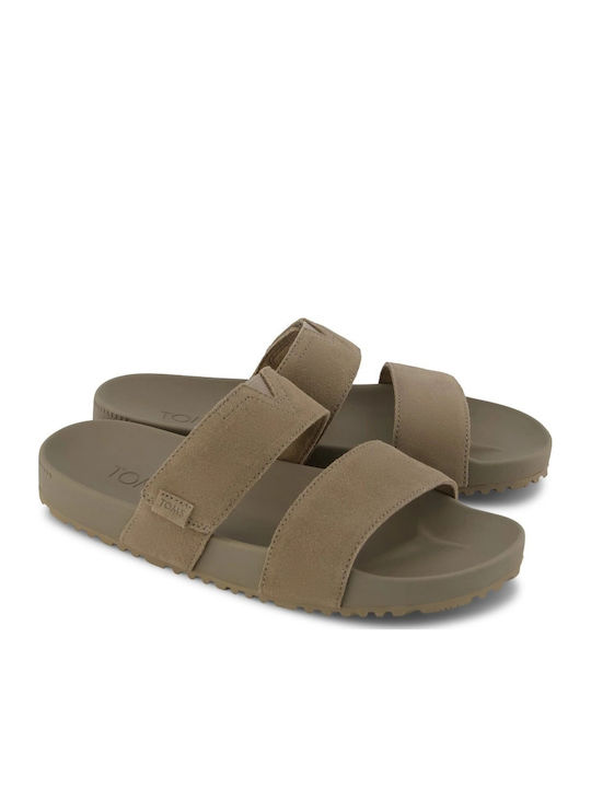 Leather Men's Sandals in Beige Colour