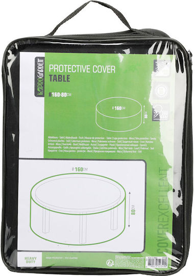 Progarden Protective Cover for Dining Table 160x160x80cm in Black Color