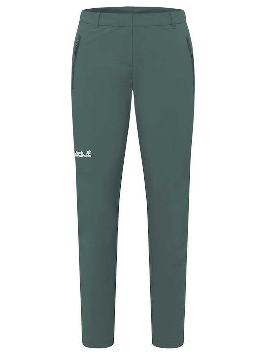 Jack Wolfskin Women's Long Hiking Trousers Green