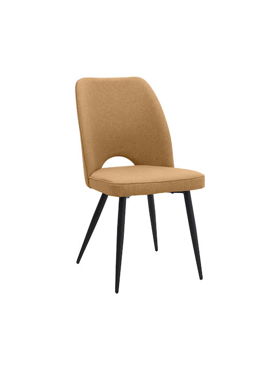 Christy Dining Room Fabric Chair Mustard - Black 47x59x90cm