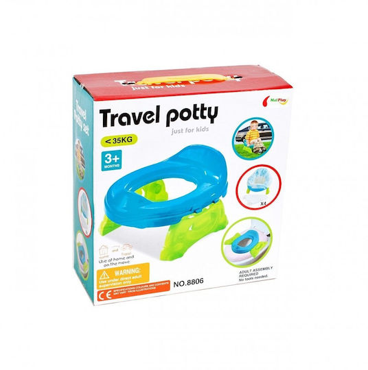 MalPlay Toddler Toilet Seat with Footrest Blue