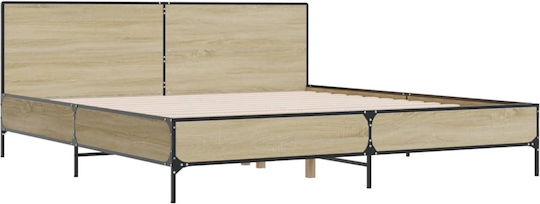 Κρεβάτι King Size για Στρώμα 200x200cm Μπεζ Κρεβάτι King Size για Στρώμα 200x200cm Μπεζ