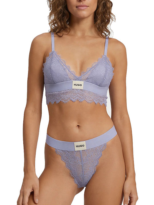 Women's String With Purple Lace