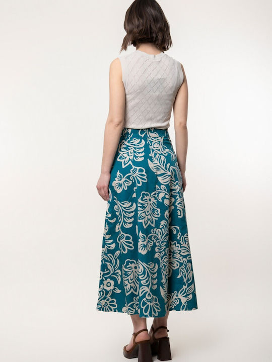 Midi Skirt Petrol 57-01-017A-1