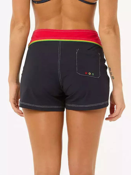 Pantaloni Scurți Bikini Talie Înaltă Albastru Marin